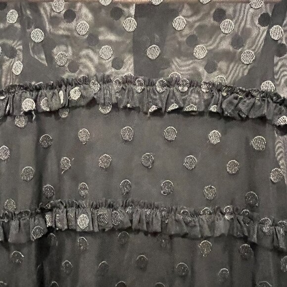 Part Two Polka-dot Lace Mini Dress, Black, 8 - Picture 4 of 10